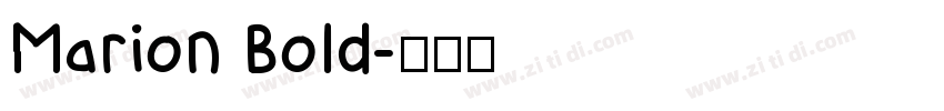 Marion Bold字体转换